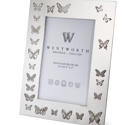 Butterfly Pewter 6"x4" Picture Frame