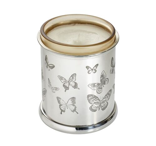 Butterfly pewter candle Votive