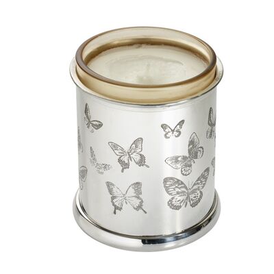 Butterfly pewter candle Votive