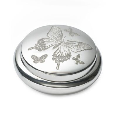 Butterfly Pewter Trinket Box