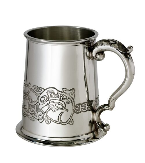 Celtic Dragon 1 Pint Pewter Tankard