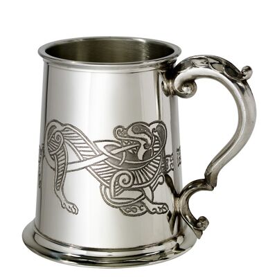 Celtic Lion 1 Pint Pewter Tankard