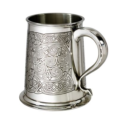 Celtic Spirals 1pt Pewter tankard