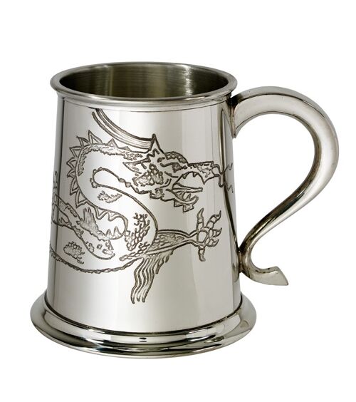 Chinese Dragon 1 pint Pewter Tankard