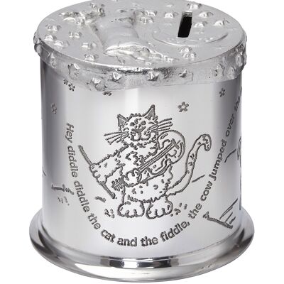 Cow over the Moon Pewter Money Box