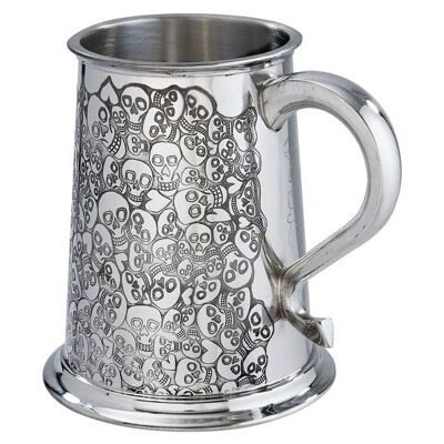 Love Skull 1 pint pewter Tankard