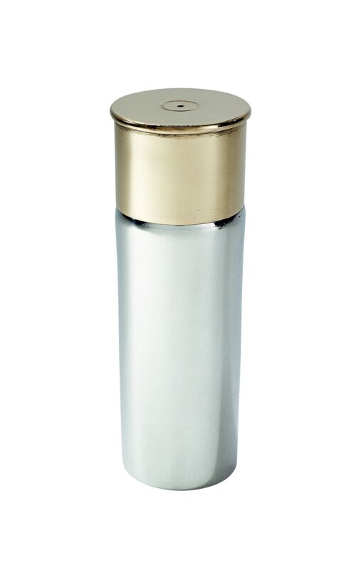 Pewter and Brass 4oz Cartridge Flask