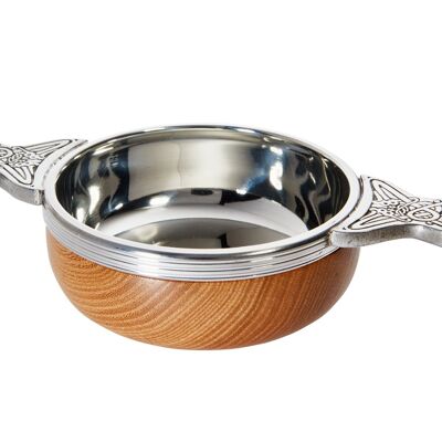 Standard Wood and pewter Quaich