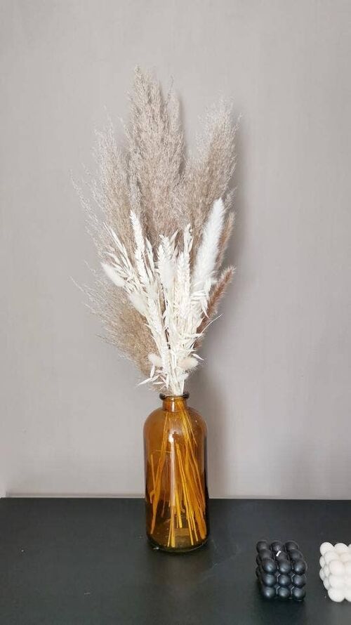 The Whites Small Mixed Dried Pampas Grass Bouquet