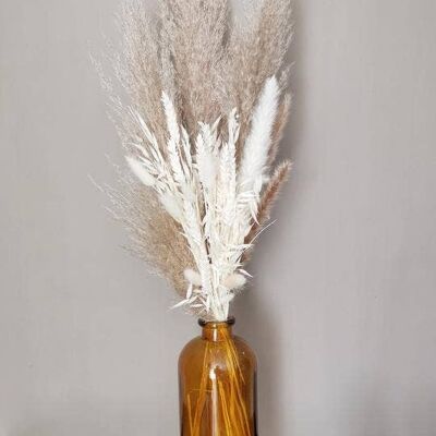 The Whites Small Mixed Dried Pampas Grass Bouquet