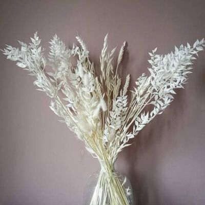 White Dried Ruscus Bouquet