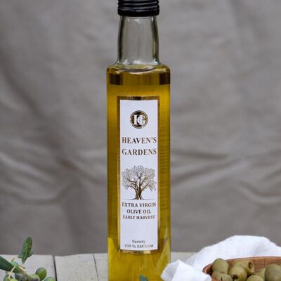 Huile d'Olive Extra Vierge Monovariétale Marque Blanche 1ère pression à froid 100% SAVRANI - 250 ml