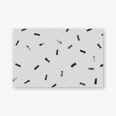 Mini kaart - Cadeaulabel - Patroon grijs rechthoek , SKU209