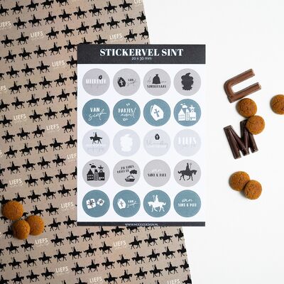 Stickervel Sinterklaas - 20 stickers