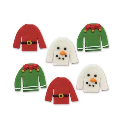 Christmas Jumper Sugarcraft Toppers