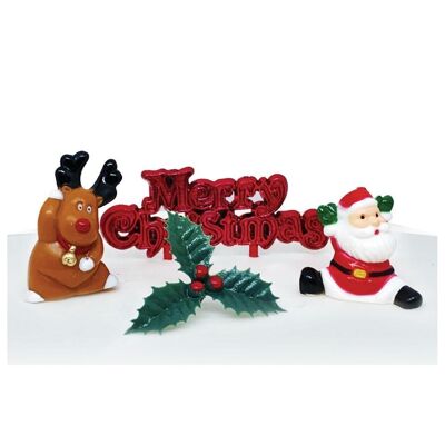 Cheerful Christmas Scene Decorating Kit