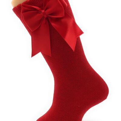Socken mit rotem Bogen von 8 bis 10 Jahren