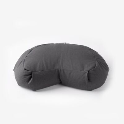 Crescent Meditation Cushion Essential Cotton Collection - Charcoal