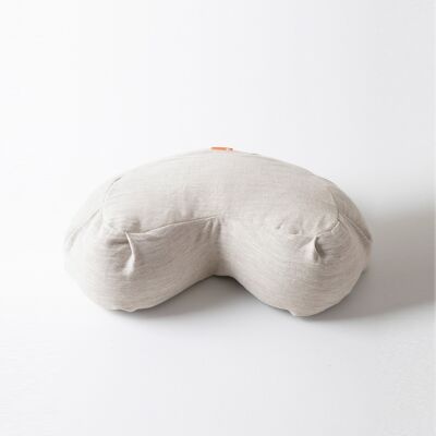 Crescent Meditation Cushion Premium Linen Collection - Natural Linen