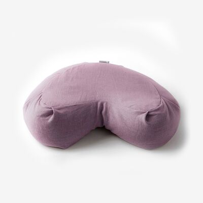 Crescent Meditation Cushion Premium Linen Collection - Fig Linen
