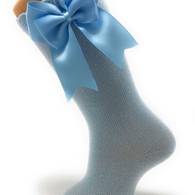 Socken mit blauem Bogen von 8 bis 10 Jahren