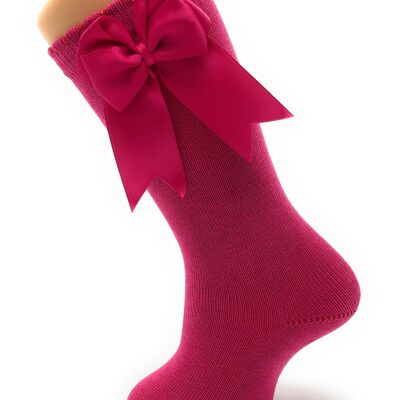 CHAUSSETTES AVEC CRAVATE FUCHSIA de 3 MOIS à 2 ANS