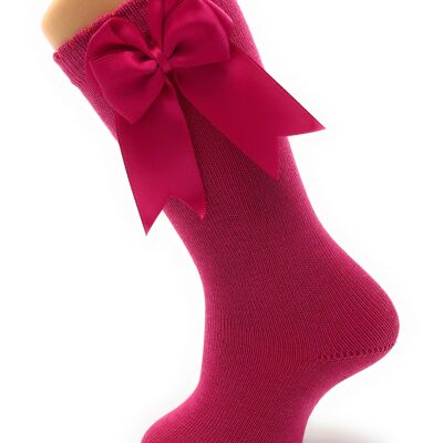 SOCKS WITH FUCHSIA BOW from 3 to 6 YEARS