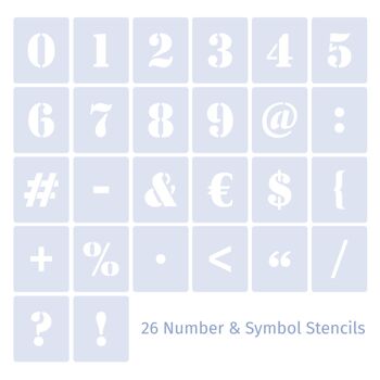 Jeu de chiffres 7cm petit - Serif 2