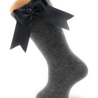 SOCKS WITH GRAY BOW from 3 to 6 YEARS