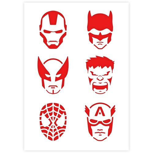 A4 Superhero Faces