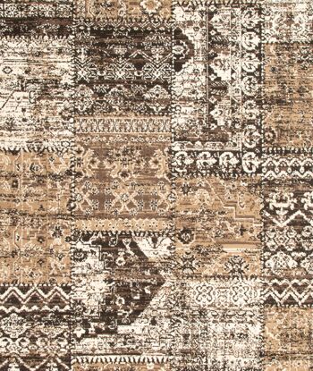 Tapis Cacao Vintage Patch Work Pattern - Texas - 185x270 (6'6"x8'8") 2