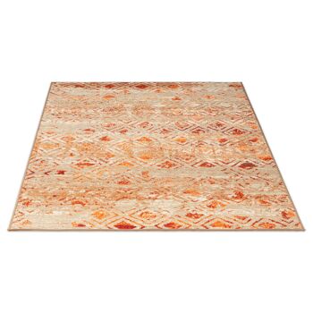 Tapis Contemporain Design Losange Délavé Marron - Texas - 60x230cm 3