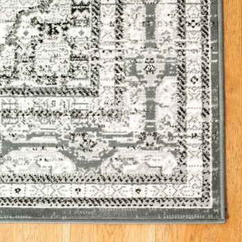 Tapis Kashan Oriental Délavé Contemporain Gris - Texas - 60x230cm 6