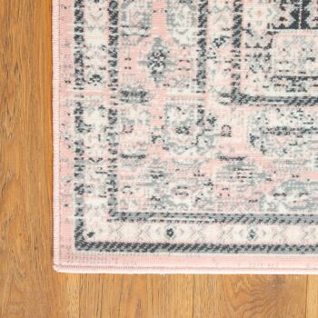 Tapis Kashan Oriental Délavé Contemporain Rose - Texas - 60x110cm (2'x3'7") 6