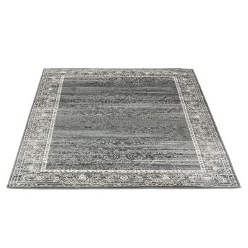 Tapis contemporain gris à motifs orientaux délavés - Texas - 60x110cm (2'x3'7") 3