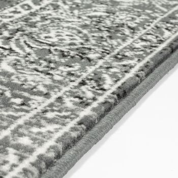 Tapis contemporain gris à motifs orientaux délavés - Texas - 60x110cm (2'x3'7") 6