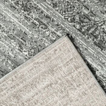 Tapis contemporain gris à motifs orientaux délavés - Texas - 60x110cm (2'x3'7") 8