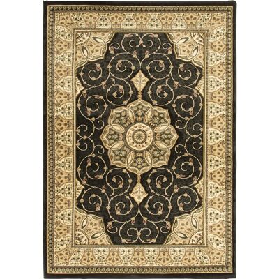 Black Victorian Rug - Washington - 120x170cm (4'x5'8")