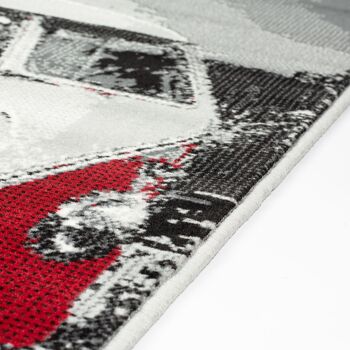 Tapis Gris Funky Red Camper Van Print - Texas - 80x150cm (2'8"x5') 6