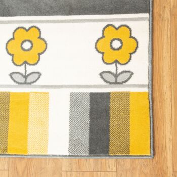 Tapis Imprimé Animaux Enfants Moutarde/Gris - Texas Animal Kingdom - 60 x 230cm 6