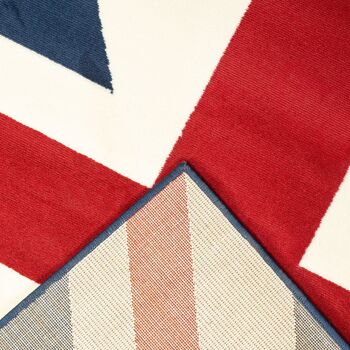 Tapis bleu marine à imprimé drapeau Union Jack Funky - Texas - 60x230cm 8