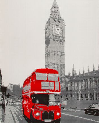 Tapis Gris Funky Red London Bus Imprimé - Texas - 120x170cm (4'x5'8") 2