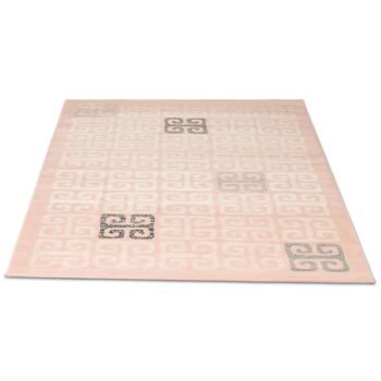 Tapis Carrelage Déco Contemporain Rose - Texas - 160x230cm 3