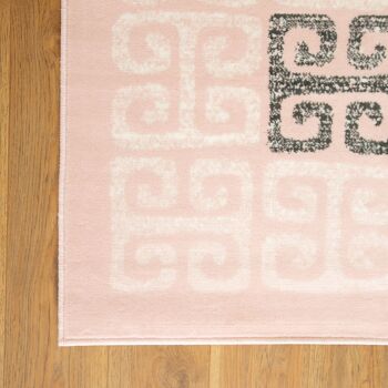 Tapis Carrelage Déco Contemporain Rose - Texas - 160x230cm 5