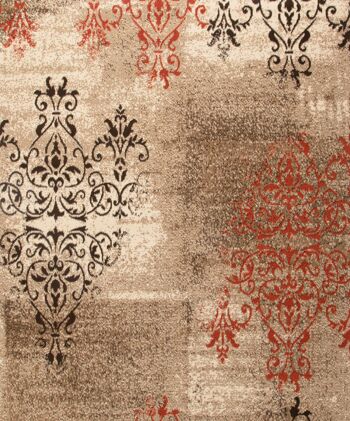 Tapis Contemporain Marron Délavé Motifs Traditionnels - Texas - 120x170cm (4'x5'8") 2