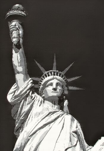 Tapis Noir Funky Imprimé Statue de la Liberté - Texas - 60x110cm 2