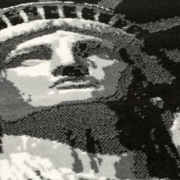 Tapis Noir Funky Imprimé Statue de la Liberté - Texas - 60x110cm 4