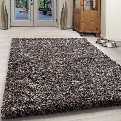 Taupe/Grey Mixed Shaggy Rug - Enjoy - 160x230cm