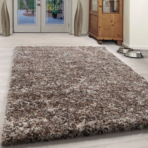 Taupe/Beige Mixed Shaggy Rug - Enjoy - 140x200cm