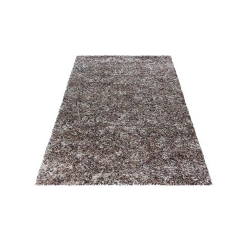 Tapis Shaggy Mixte Taupe/Beige - Enjoy - 140x200cm 2